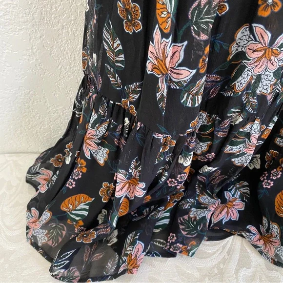Veronica Beard floral Smocked Gabi Maxi Dress